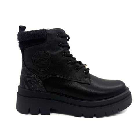 Stivaletto anfibio nero donna ALV by Alviero Martini