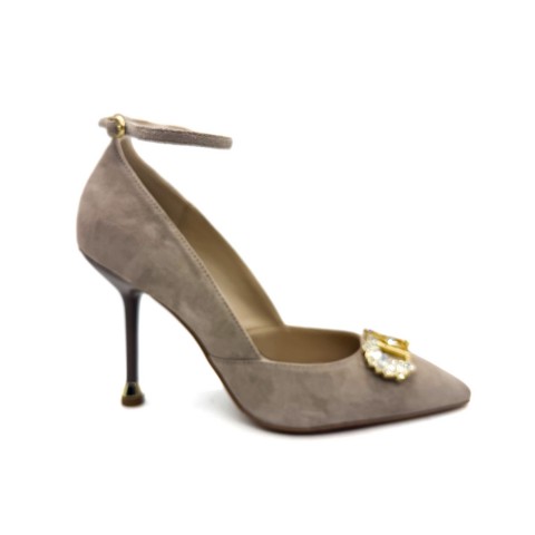 Décolleté camoscio rosa cipria tacco a spillo donna Liu Jo