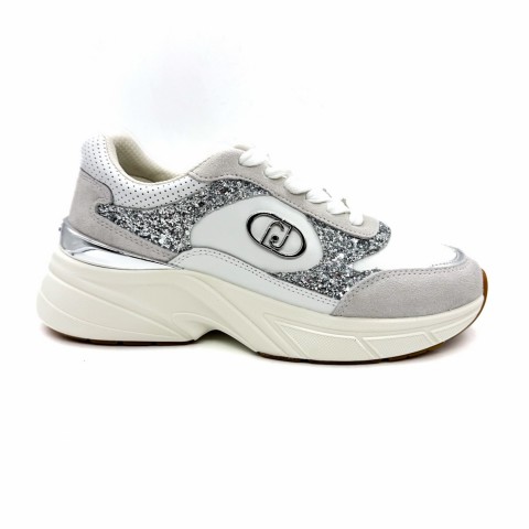Sneaker bianca con dettagli glitter donna Liu jo