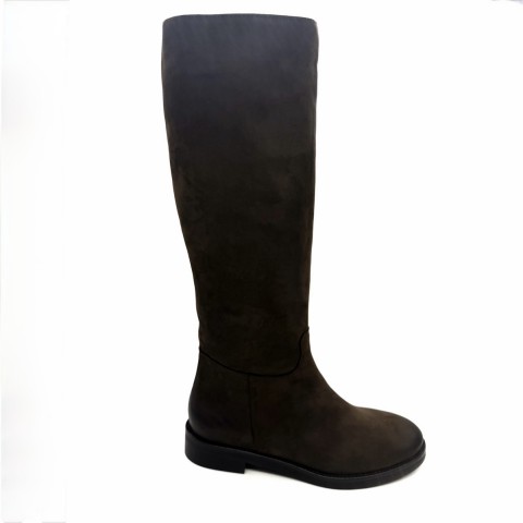 Stivale marrone in nabuk lungo donna Kimera