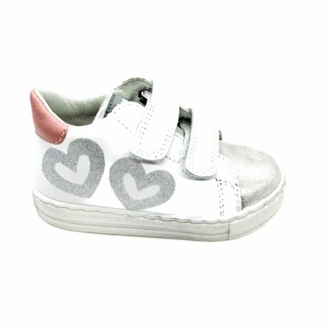 Scarpina pelle bianca bambina Falcotto