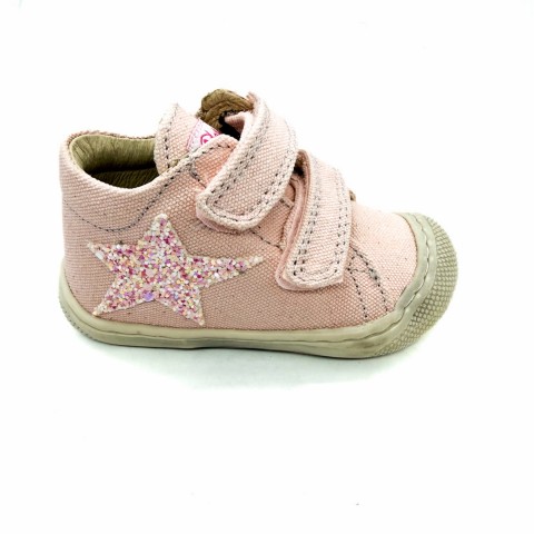 Scarpina canvas rosa stella Naturino
