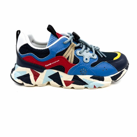 Sneaker blu multicolor bambino Flower Mountain