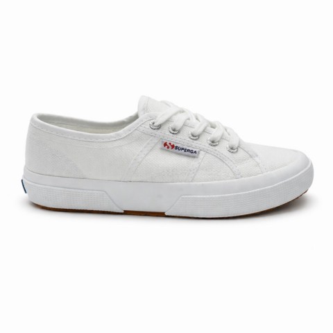 Sneaker in tela di cotone bianca donna e uomo unisex Superga 2750