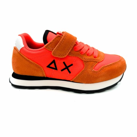 Sneaker bambino arancio velcro Sun 68