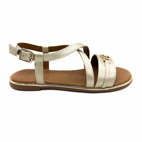 Sandalo platino elegante bambina Tommy Hilfiger