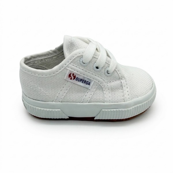 Sneaker baby canvas bianca bambino primi passi unisex Superga 2750