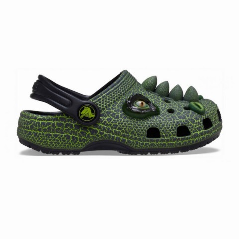 Classic IAM scary dino clog verde bambino Crocs