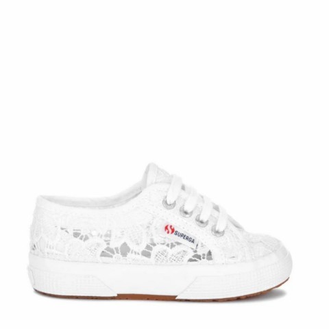 Sneaker bianca pizzo macramè bambina Superga 2750