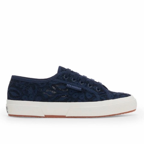 Sneaker bassa cotone pizzo macramè donna Superga 2750