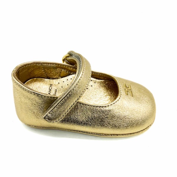 Ballerina da culla pelle oro neonata bambina Elisabetta Franchi la mia bambina