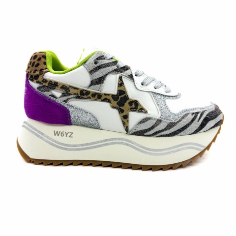 Sneaker bianca e nera donna W6YZ