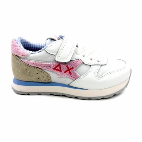Sneaker bianca e rosa bambina SUN 68