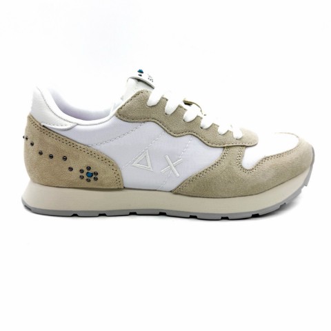 Sneaker bianca e beige donna SUN 68