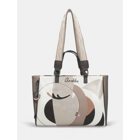 Borsa a doppio manico bronzo donna Anekke