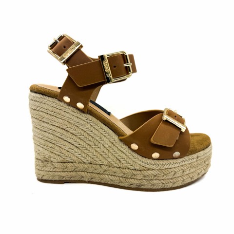 Sandalo cuoio zeppa donna Colors of California