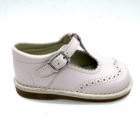 Scarpa pelle rosa bambina Panyno