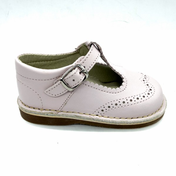 Scarpa pelle rosa bambina Panyno