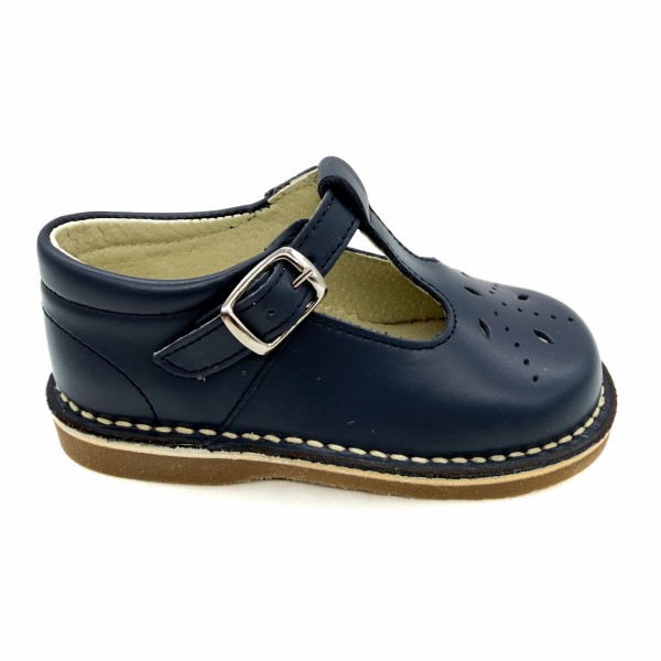 Scarpa pelle blu bambino Panyno