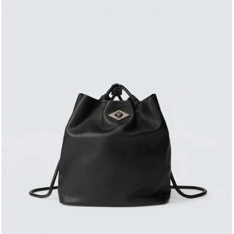 Borsa a secchiello nera donna Replay