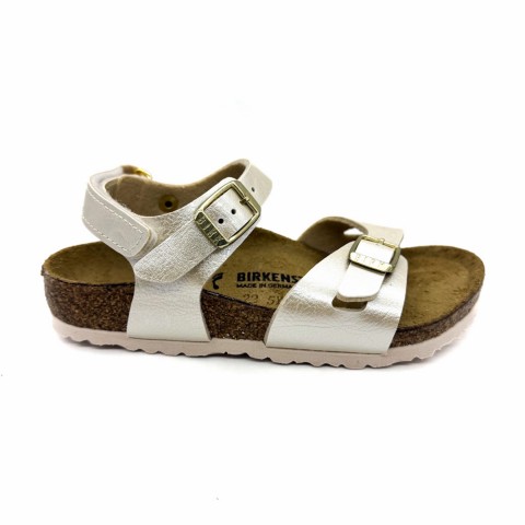 Sandalo bianco perlato bambina Birkenstock RIO