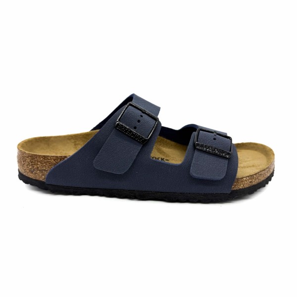 Sandalo pelle blu bambino Birkenstock ARIZONA