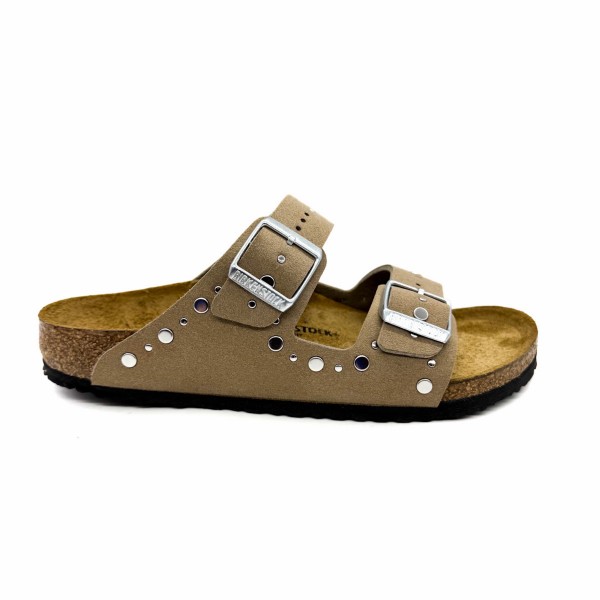 Sandalo beige con rivetti bambina Birkenstock ARIZONA RIVET
