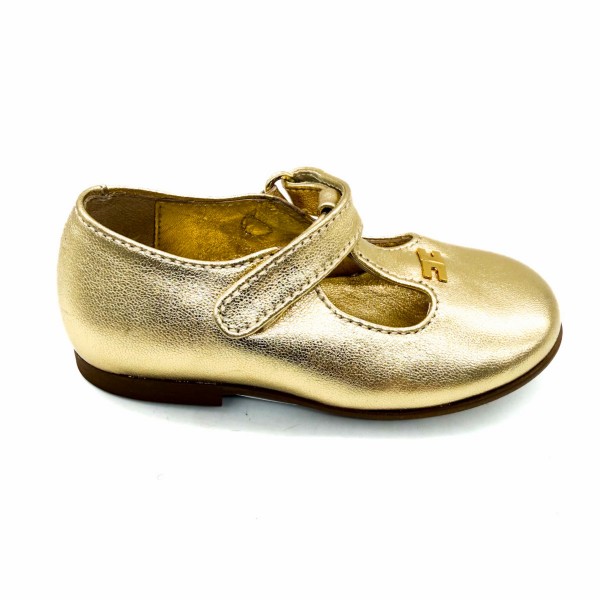 Mocassino pelle oro bambina Elisabetta Franchi la mia bambina