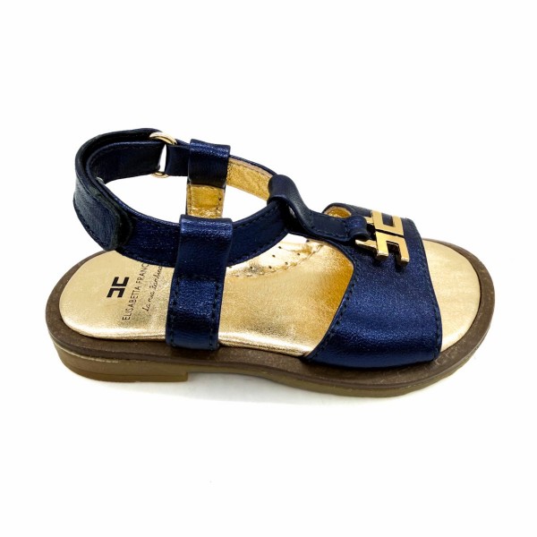 Sandalo pelle blu bambina Elisabetta Franchi la mia bambina