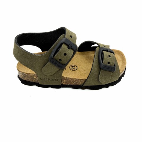 Sandalo verde oliva bambino Grunland