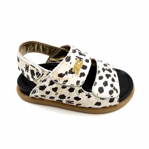Sandalo beige nero bambina Elisabetta Franchi la mia bambina