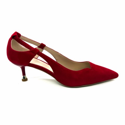 Décolleté camoscio rosso con tacco a spillo donna Liu jo Essential