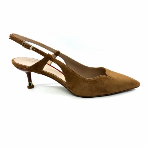 Slingback in camoscio cammello donna con tacco a spillo Liu jo Essential