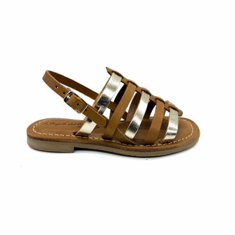 Sandalo cuoio in pelle bambina Angolo del Cuoio