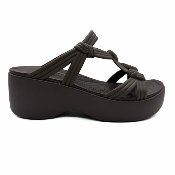 Sandalo marrone donna Crocs Brooklyn Knot Sky Sandal