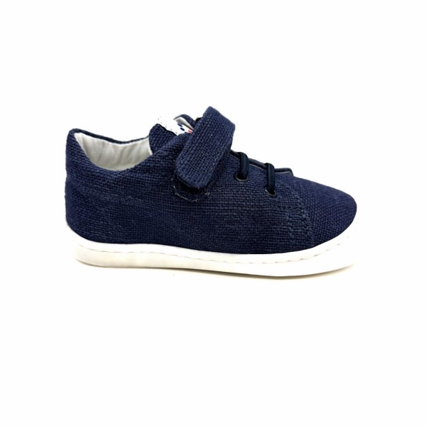 Sneaker in misto lino blu bambino Walkey