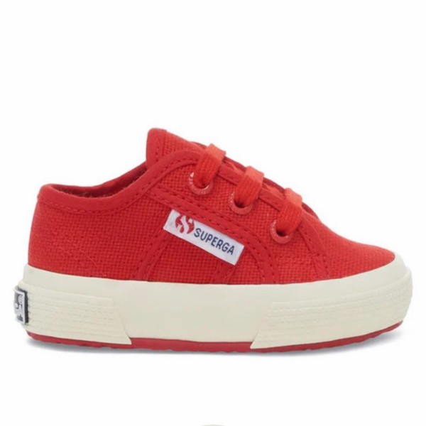 Sneaker cotone rosso con lacci bambino unisex Superga 2750 baby classic