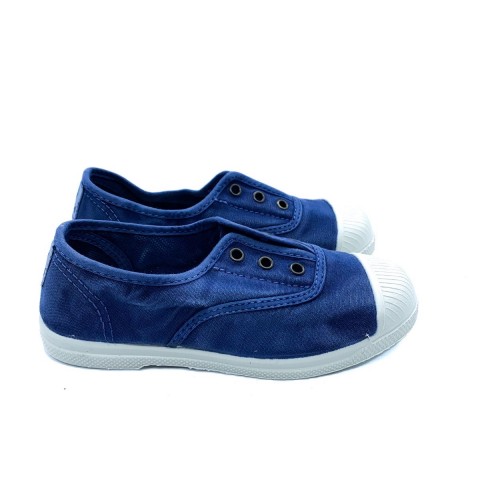 Sneaker blu in cotone bambino Natural World