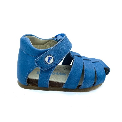 Sandalo semi chiuso in pelle jeans bambino Falcotto