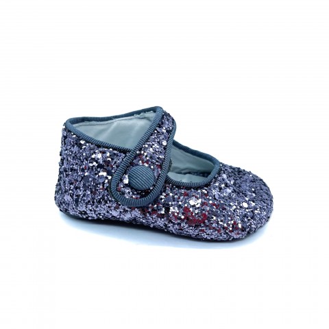 Ballerina glitter grigia da culla bambina Panyno