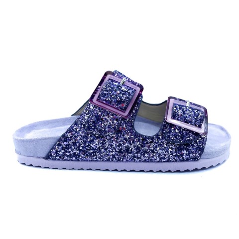 Sandalo in glitter lilla donna Colors of California