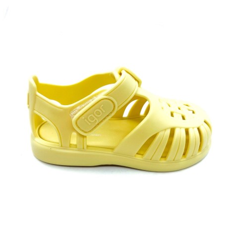 Sandalo gomma giallo con velcro Igor