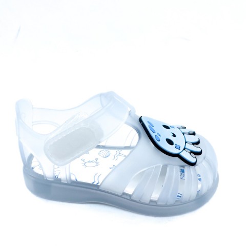 Sandalo bianco trasparente polipo con velcro Igor